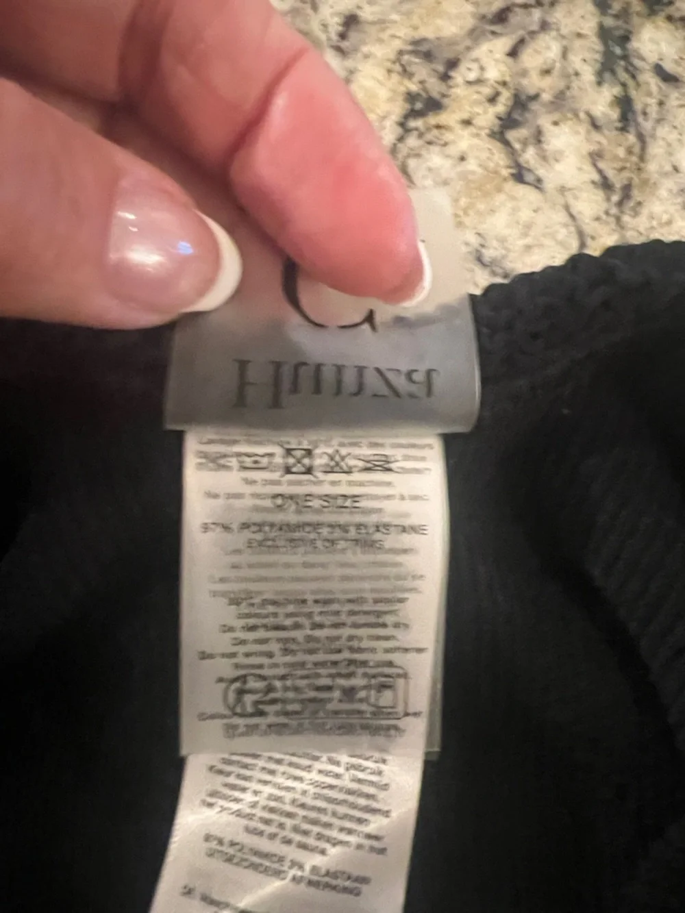 Hunza G Black Celine Swimsuit One Piece One Size Crinkle Loop Swimwear Noir NWOT - Picture 8 of 9